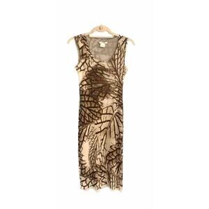 D. Exterior Snake Leaf Print Dress